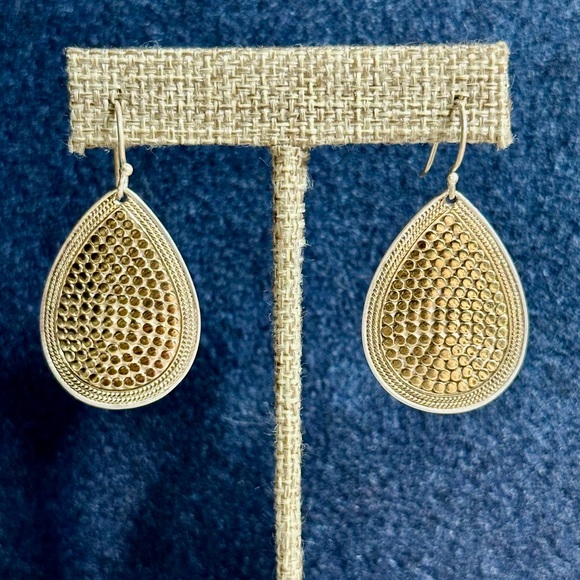 Anna Beck 925 Sterling Silver Gold-tone 42.0mm Dangle/drop Earrings Lot 775 - Picture 1 of 8